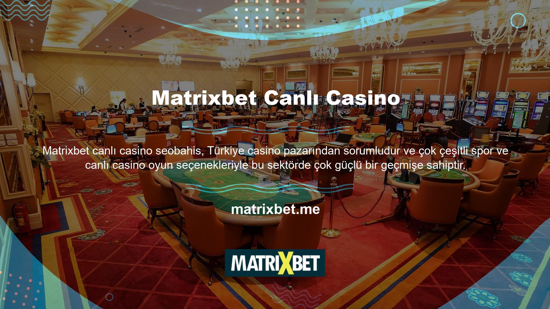 Matrixbet canlı casino oyunlarından para kazanmak ve kar elde etmek için iki işlem yapmanız gerekiyor